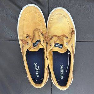 Sperry Top-Sider STS84645 Deck Boat Shoes Mustard Color USA Women's Size 8
